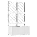 vidaXL Záhradný kvetináč 2 ks Biela 80 x 40 x 143 cm PP