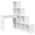 vidaXL Rohový stôl Biela 101,5 x 149,5 x 149,5 cm Kompozitné drevo