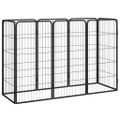 vidaXL Ohrádka pre psov 8 panelov čierna 50x100 cm práškovaná oceľ