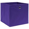 vidaXL Úložné boxy 10 ks, netkaná textília 28x28x28 cm, fialové