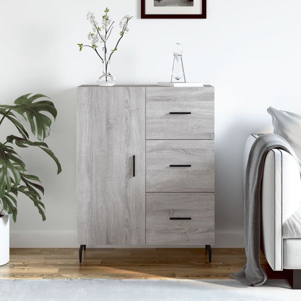 vidaXL Komoda sivý dub sonoma 69,5x34x90 cm kompozitné drevo