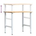 vidaXL pracovný stôl 80x60x(71,5-98) cm masívny dub