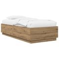 vidaXL Rám postele Dub artisan 80 x 200 cm Kompozitné drevo