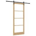 vidaXL Posuvné dvere ORKDAL Prírodná a čierna 93 x 232 cm