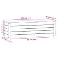 vidaXL Úložný box biely 109x36,5x33 cm masívna borovica