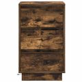 vidaXL Nočný stolík Dymová dub 39 x 34,5 x 65 cm Kompozitné drevo