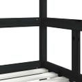 vidaXL Rám detskej postele čierny 70x140 cm masívna borovica