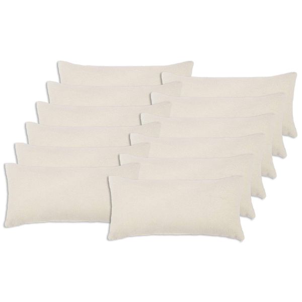 vidaXL Poťah na podložku 12 pcs HEERLEN Krémová 40 x 80 cm Bouclé