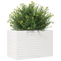 vidaXL Záhradný kvetináč biely 70x40x45,5 cm masívna borovica