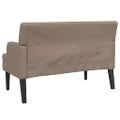 vidaXL Lavička s operadlom kapučínová 112x65,5x75 cm umelá koža