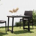 vidaXL Kempingový stôl antracit 79x56x64 cm PP drevený vzhľad