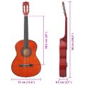 vidaXL 8-dielna klasická gitarová sada pre začiatočníkov 3/4 36"