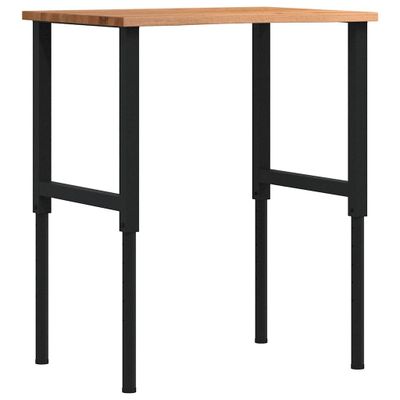 vidaXL pracovný stôl svetlohnedý 80x60x(71,5-98) cm masívny dub