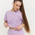 Dámske tričko Cropped Limitless Lavender - GymBeam, veľkosť XL, veľkosť oblečenia XL, 100% bavlna