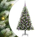 vidaXL Umelý vianočný stromček s umelým snehom 150 LED Teplá biela