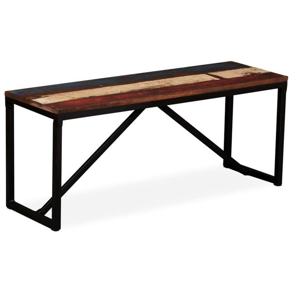 vidaXL Lavička, recyklovaný masív 110x35x45 cm