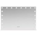 vidaXL LED zrkadlo na umývadlo Biela 80 x 10 x 52,5 cm Sklo a oceľ