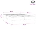 vidaXL Posteľný rám boxsping bez matracom tmavozelený 140x210 cm zamat