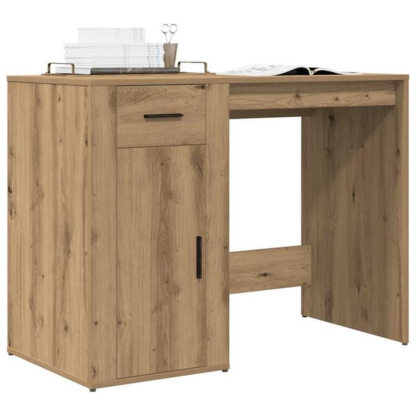 vidaXL Stôl dub artisan 100x49x75 cm kompozitné drevo