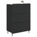 vidaXL Zásuvkový kabinet 66 x 34,5 x 92 cm Kompozitné drevo Čierna
