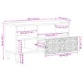 vidaXL TV skrinka Biela 80 x 33,5 x 46 cm Masívne mango drevo