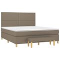vidaXL Posteľný rám boxspring s matracom sivohned 180x200 cm látka