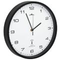 vidaXL Rádiom ovládané nástenné hodiny, strojček Quartz,biele a čierne