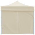 vidaXL Skladací párty stan s 8 bočnými stenami 870x291x315 cm krémový