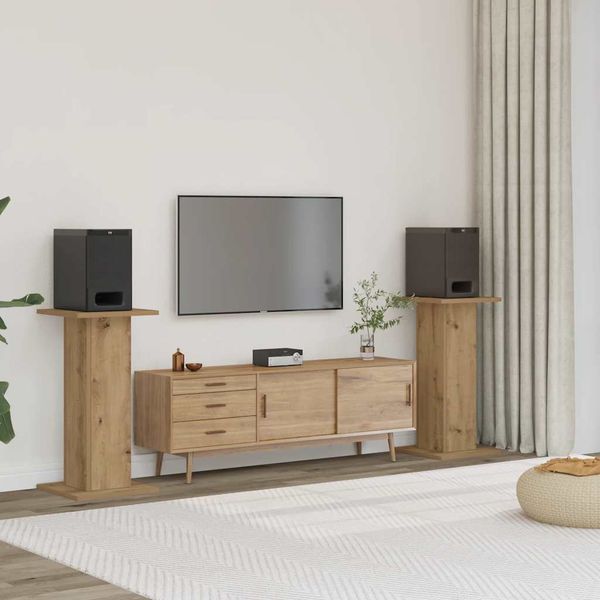 vidaXL Stojany na reproduktor 2ks dub artisan 30x30x60cm kompoz. drevo