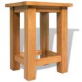 vidaXL Odkladací stolík 27x24x37 cm, dubový masív