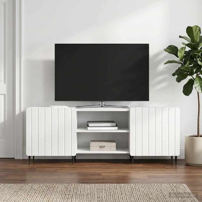 vidaXL TV skrinka Biela 150 x 31 x 52 cm Kompozitné drevo