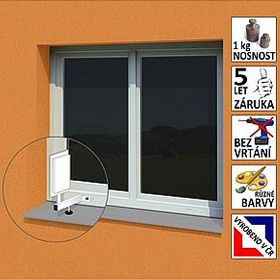 Anténny držiak malý na plastové okno ''L'', dĺžka 17,5 cm, výška 25 cm, d=20mm