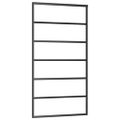 vidaXL Posuvné dvere s kovaním ESG sklo a hliník 102x205 cm