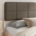 vidaXL Rám postele s čalúneným čelom Sivohnedá 200 x 200 cm