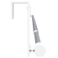 vidaXL Záclonové koľajnice 2 ks biele a strieborné 60-105 cm hliník