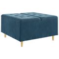 vidaXL Ottoman s Úložným Priestorom Modrá 80 x 80 x 45 cm Zamat