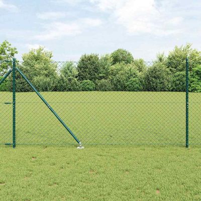 vidaXL Zváraný drôtový plot s hrotmi 10 x 1,2 m PVC potiahnutá oceľ