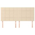 vidaXL Čelo postele krémové 180x5x118/128 cm látkové