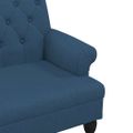 vidaXL Lavička s operadlom modrá 120x62x75,5 cm látka