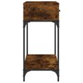 vidaXL Konzolový stolík dymový dub 100x34,5x75 cm kompozitné drevo