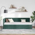 vidaXL Rohový rám postele Tmavozelená 80 cm x 200 cm Zamat