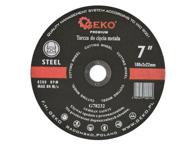 Kotúč rezný na kov, 180x2mm GEKO