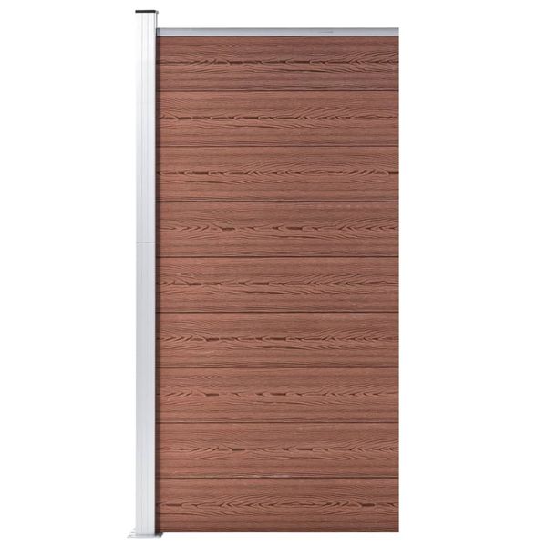 vidaXL Plotový panel WPC 95x186 cm hnedý