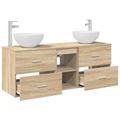 vidaXL Set kabinetov do kúpeľne 3 ks Dub sonoma 49,5 x 35 x 63 cm