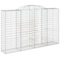 vidaXL Oblúkové gabiónové koše 10 ks 300x50x180/200cm pozink. železo