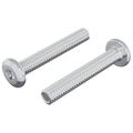 vidaXL Zámková skrutka Jednofarebný 2 ks Strieborná M6 x 35 mm Oceľ