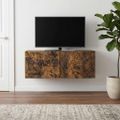 vidaXL Nástenná TV skrinka 78,5 x 31 cm Dymový dub Kompozitné drevo