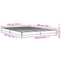 vidaXL Posteľný rám dymový dub 135x190 cm kompozitné drevo a kov