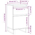 vidaXL Komoda sivá sonoma 40x35x70 cm kompozitné drevo