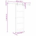 vidaXL Posuvné dvere ORKDAL 78 x 211 cm Biela a čierna